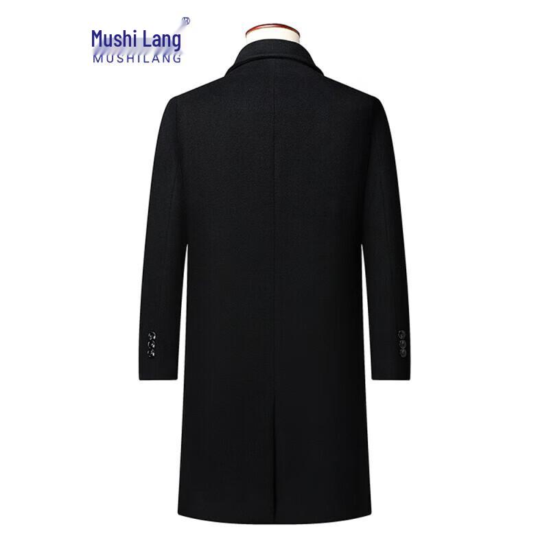 Men's Wool Blend Duck Down Mid-Length Coat