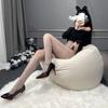 Donna Moda Punk Strappo Strappato Fori con Laccio Collant Nudi Sexy Lolita Gotico Ragnatela Calze da Donna Y2K Rete Nera Collant da Ragazza