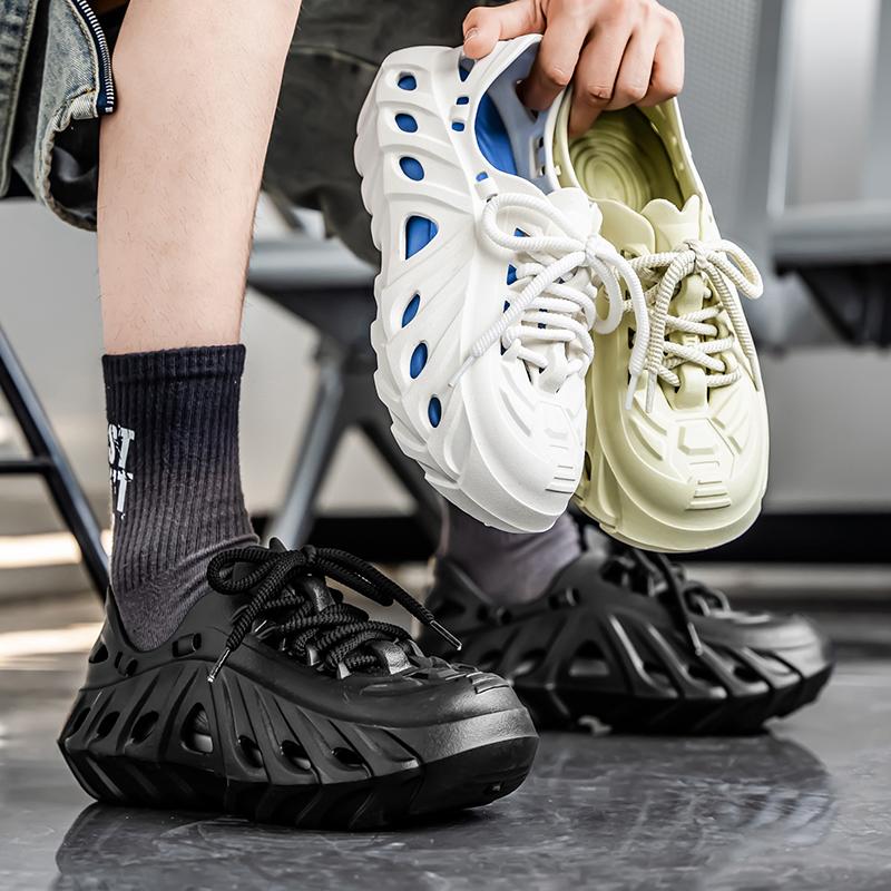 Fashion Eva Men Sandals Outdoor Beach Shoes Summer Mens Slippers Anti Slip Hollow Casual Shoes Sneakers Comfortable Garden Shoes