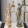 Blind Law Goddess Statue Resins Lady Justice Sculpture with Scale Greek Roman Fairness Figurine Ornament Gift for Lawyer