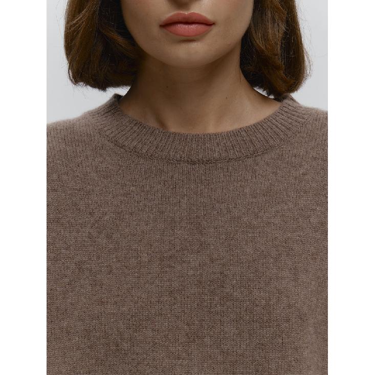 Women'S O-Neck Oversized Sweater Autumn Winter Thick Warm Loose Simple Solid Color Knitted Pullover Casual Jumper Top