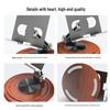 Walnut Finish Adjustable Metal Phone & Tablet Stand with 360° Rotation for Streaming