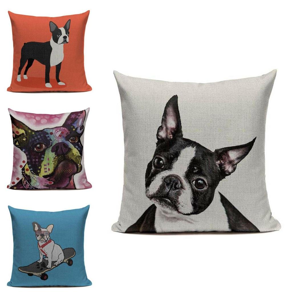 Versatile Boston Terrier French Bulldog Pillow Case Ideal For Any Home Decor