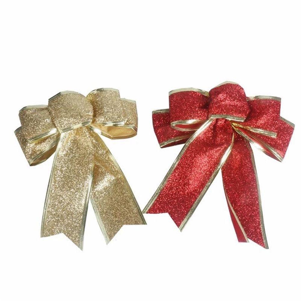 Decorate Gold Powder Bow Pendant Christmas Decorations Christmas Bow Bow Christmas