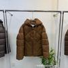 European Station Autumn and Winter New Fashion Hooded Short Rhombus Loose Large Size White Duck Down Ladies Warm Edition