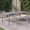 VidaXL Garden Table Grey 200x100x75 Cm Solid Acacia Wood 318745