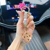 Creative Diamond Rope Dice Car Key Chain Pendant Personality Full Diamond Sieve Bag Accessories Fashion Backpack Gifts