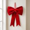 Red Bows Christmas Tree Topper Handmade Christmas Bows Ornaments  Christmas Decor