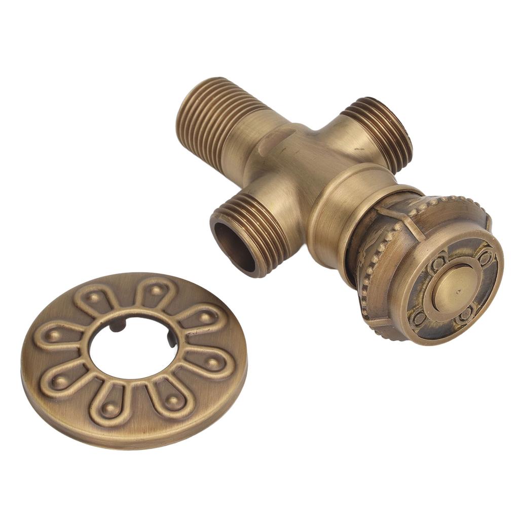 Eckventil Europäischer Antikstil Kalt-Warmwasserhahn Dreh-Eck-Absperrventil für Küche Badezimmer