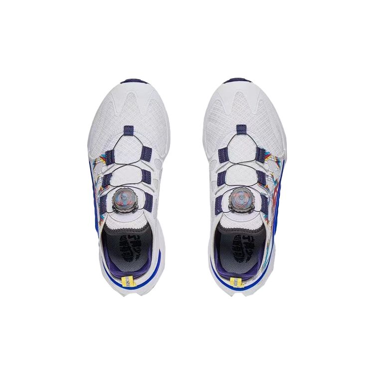 Li-Ning Cloud 2.0 Anti-Slip Shock Absorbing Durable Lightweight Rebound Low-Top Running Shoes Kids sneaker White Blue YKFT058-7