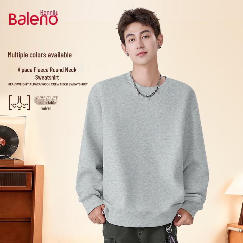Baleno Men's Winter Fleece Lined Crew Neck Sweatshirt