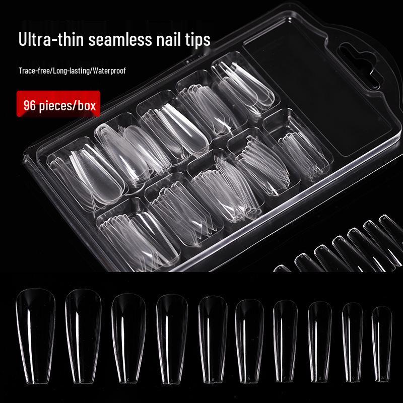 Nail Art Ultra-Thin Transparent Frosted False Nail Extensions