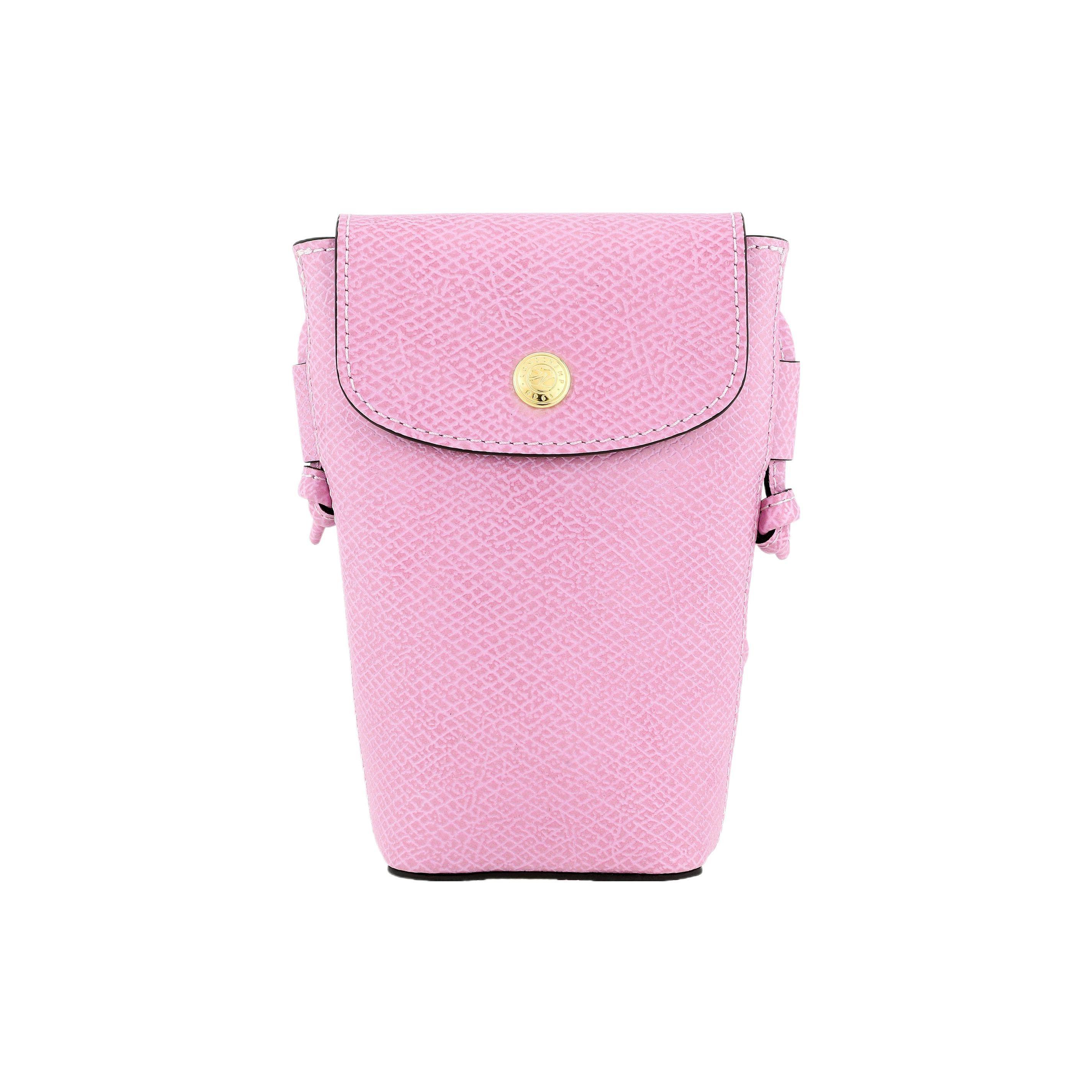 Longchamp pure 9 Solid Color Embossed Logo Flap Leather Shoulder Crossbody Phone Bag Women bags Pink 34193HYZP75 Basic Set BagDust Bag 31300₽