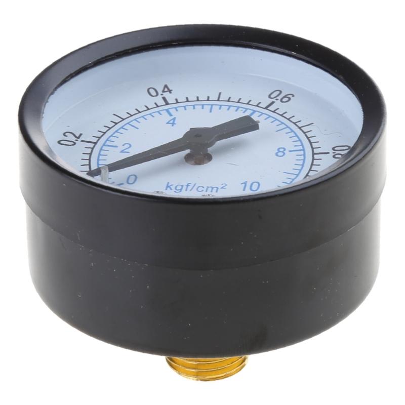 2inch Dial Size, Multifunction Pressure Gauge, Black Steel Case-, Dual-Scale 0-10Bar / 0-1Mpa 1/4 inch NPT-Thread