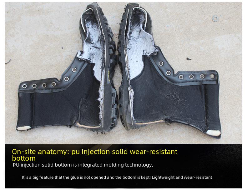 Winter Safety Steel Toe Shoes - Anti-Smash, Anti-Puncture, Velvet-Lined, Anti-Collision, Cotton Protective Footwear.