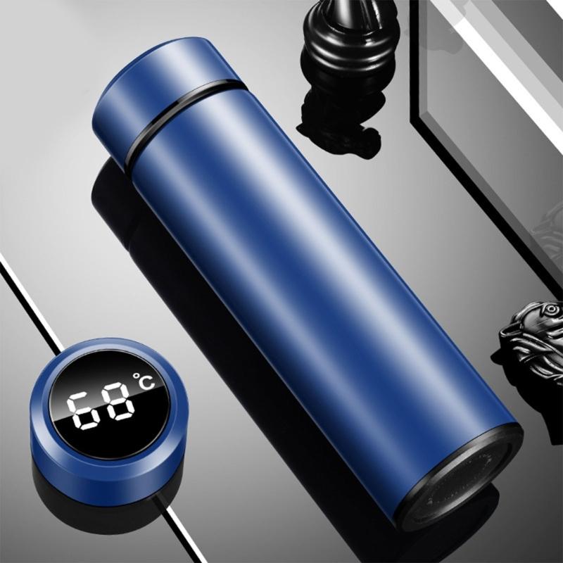 480ML Stainless Steel Cups Temperature Display Vacuum Flasks Coffee Mug Thermal Bottle Water Bottle for Water