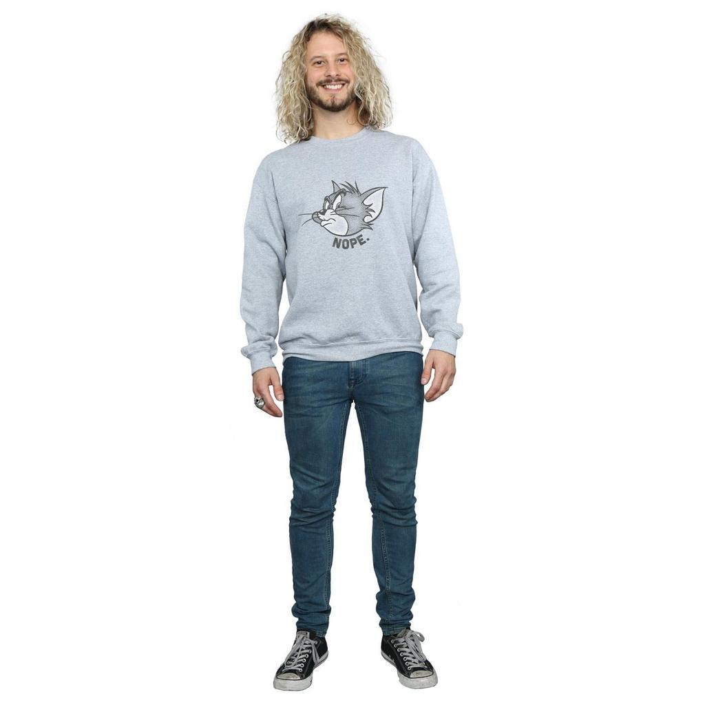 Tom And Jerry Mens Nope Face Sweatshirt