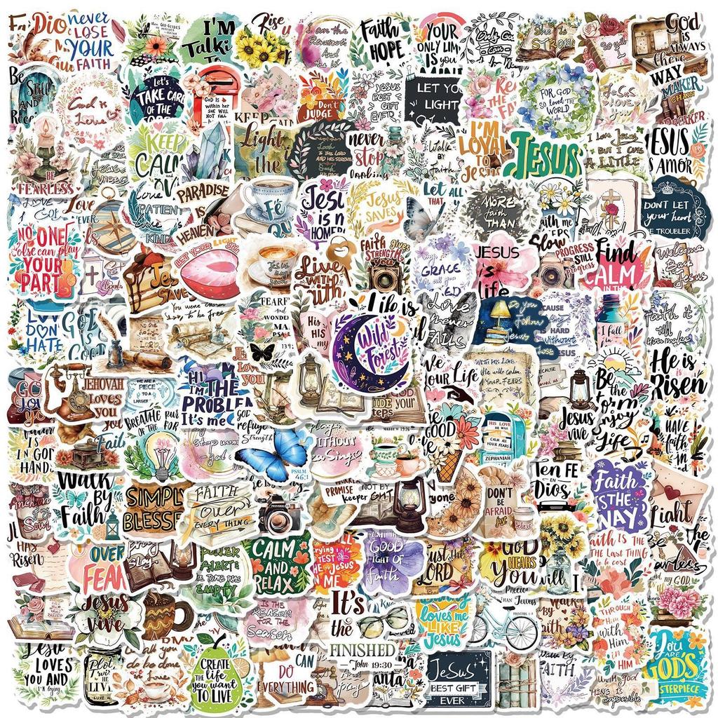 150 Jesus Phrase Bible Fresh Graffiti Stickers DIY Suitcase Car Stickers