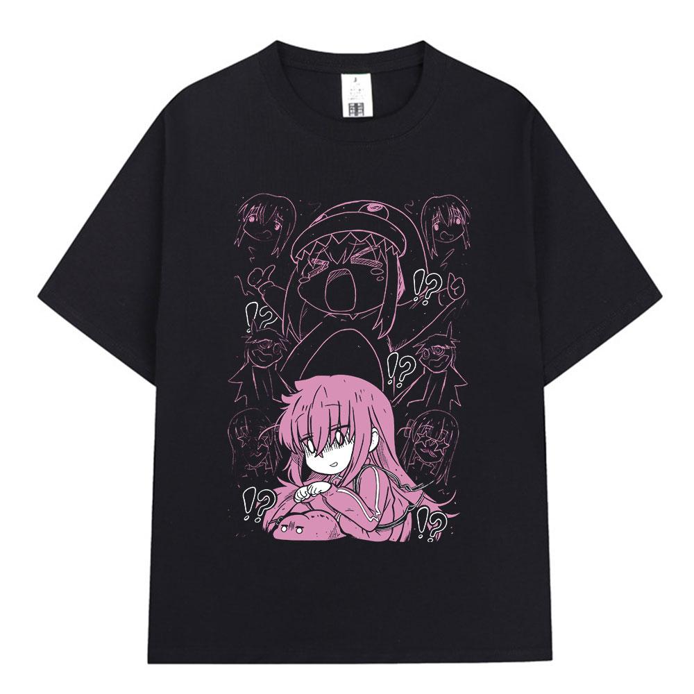 Japanese Unisexga Bocchi The Rock Tshirt Anime Gotoh Hitori Graphic Tshirts Unisex Women Summer Oversized Cotton T Shirts Streetwear