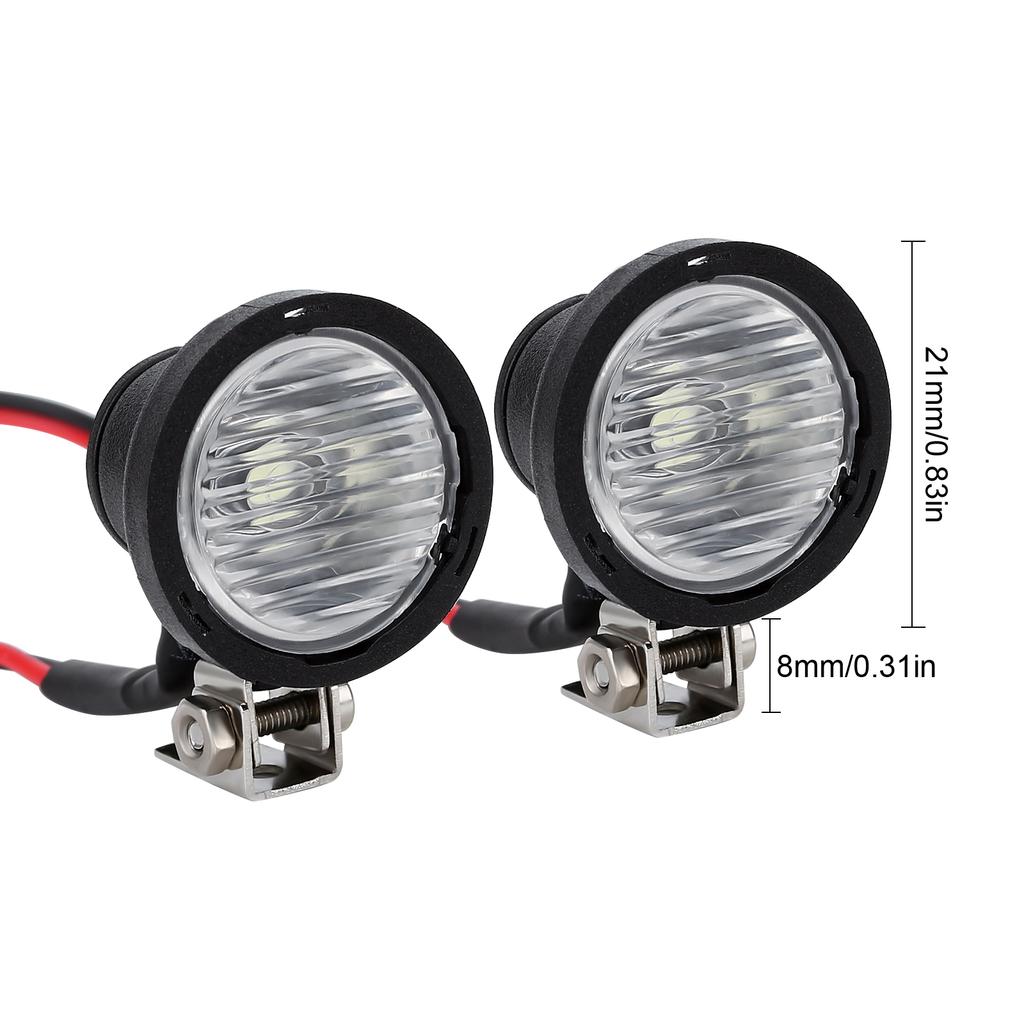 INJORA LED Lights Bright Headlights Spotlight for 1/10 RC Crawler Car TRX4 TRX6 Axial SCX10 90046 Wraith RR10 VS4-10 Redcat Gen8