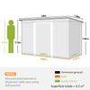 4 X 9ft Metal Shed, with Foundation Shed - Brown