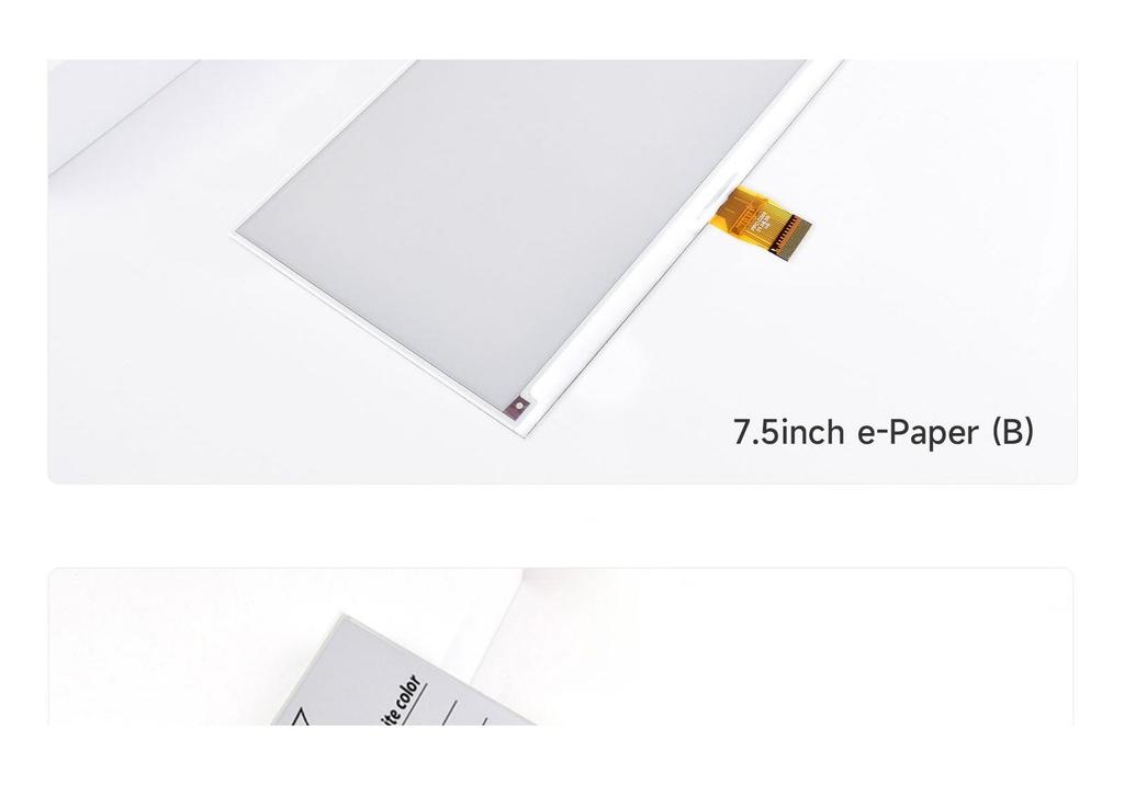 MicroSnow 7,5" E-Paper-Display (Rot/Schwarz/Weiß), 800×480, SPI, Optionales Gehäuse