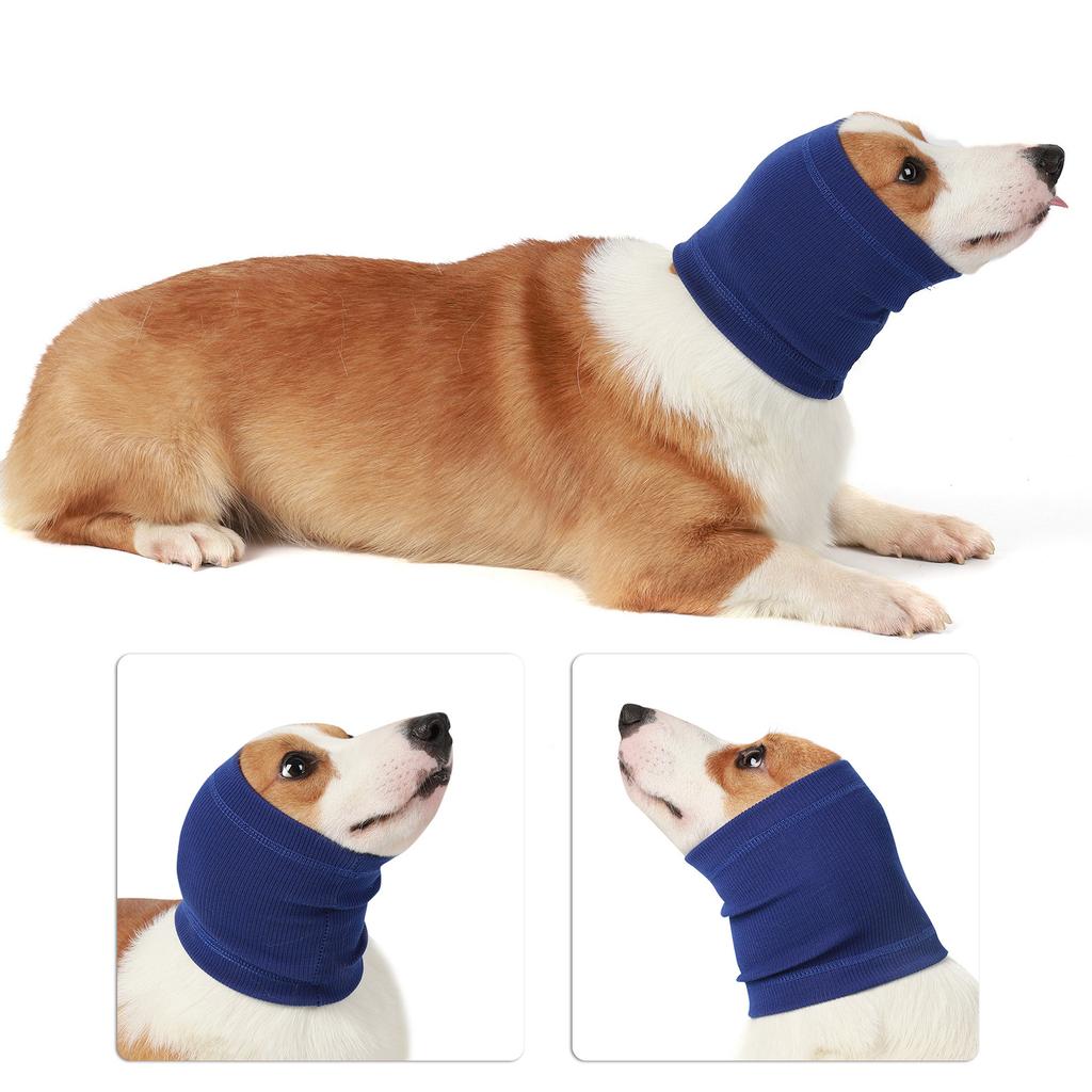 Hunde-Snood-Halswärmer-Ohrenschützer für Geräuschpflege, Angst, beruhigende Ohrabdeckung