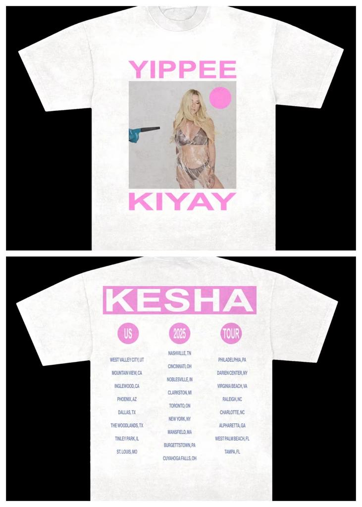 Cantante Kesha boy Crazy Tits Out Tour Stampa T Shirt Unisex Abbigliamento Donna Cotone T-shirt Moda Hip Hop 2026 Estate Nuova T-shirt
