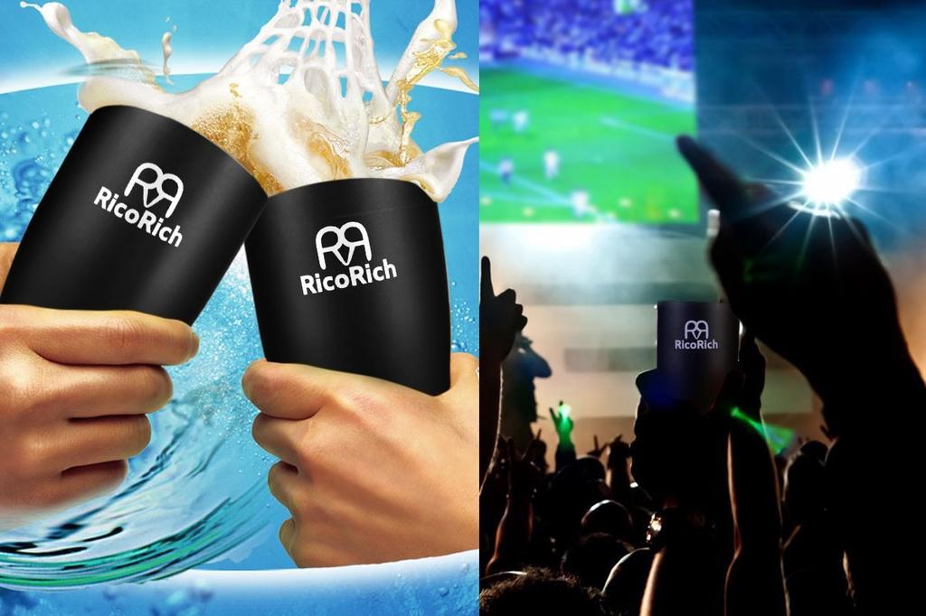 RicoRich Vacuum Insulated Tumbler with Lid Stainless Steel Double Structure 900ml Black (RRWB11-BK)