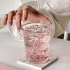 Chic Bow Glass Cup: Stylish Durable Beverage Cup for Girls - Perfect for Breakfast Milk or Coffee