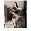 Women Sexy Hollow Mesh Tight Open Crotch Bodysuit Intimate Lingerie