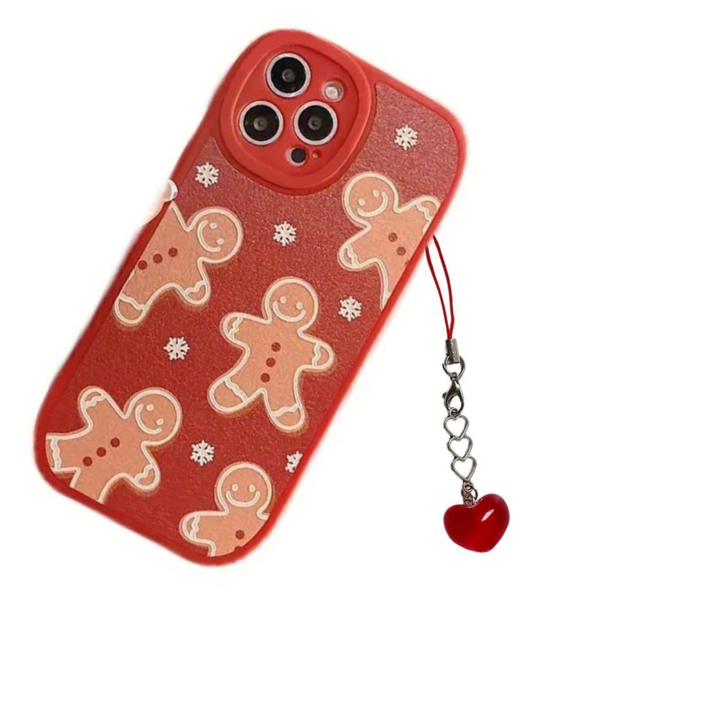 Love Heart Keyring Personalized Couple Keychain Handmade Cellphone Lanyard Unique Charm for Key and Earphone Cases