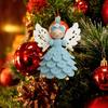 Angel Ornament Fade Resistant Yarn Decorations Toy Crochet Angel Ornament Kit For Men Women Child Boy Girl Beginner Christmas