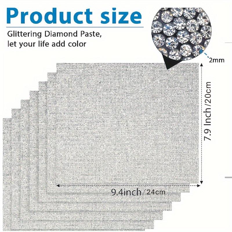 5 Hojas Brillantes Pegatinas de Diamantes de Pedrería de Cristal Autoadhesivas 2 mm Gemas Brillantes Manualidades DIY Decoración para Coche Teléfono Suministros de Costura