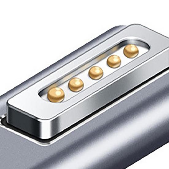 Adapter Ladegerät Schnellladung Magnetisch Aluminiumlegierung PD USB C zu Mag-Safe 2 Stromkonverter für MacBook Air/Pro