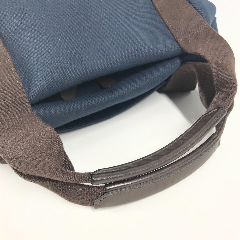 Hermes Sacked Panther Jug Room Bag Backpack Backpack Cotton Navy/Brown