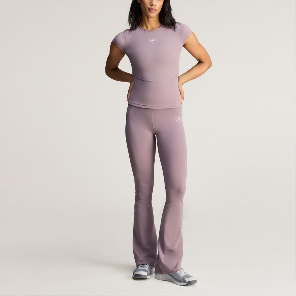 Adidas × Stella McCartney High-Waisted Soft Comfortable Fitted Flared Sports Trousers Women bottoms KF9110