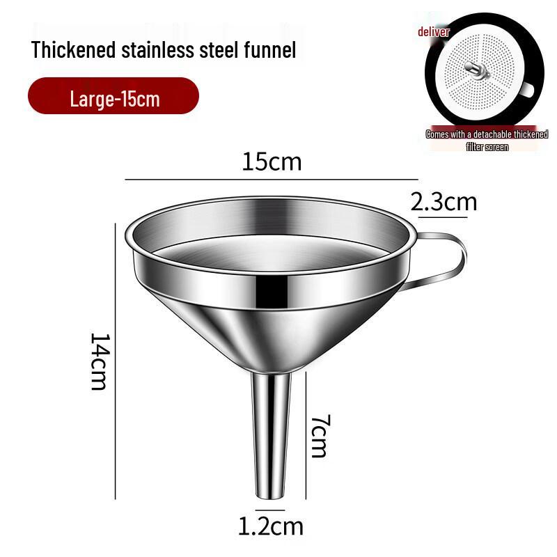 Ruhan Food Grade Stainless Steel Funnel (4-Pack)