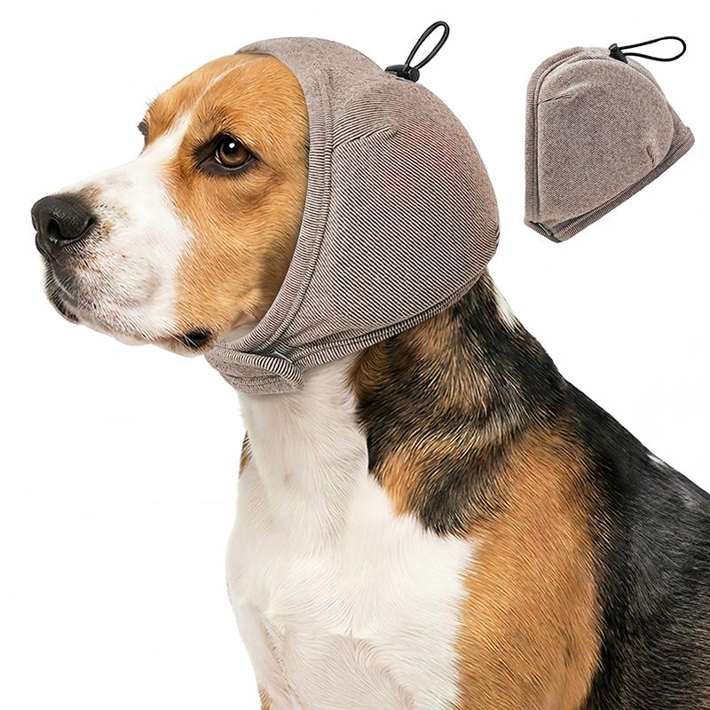 Thickened Elastic Dog Calming Earmuff Soft Thermal Anti-Anxiety Noise Cancelling Dog Ear Cover Dog Pet Headcover for Grooming