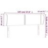 VidaXL Headboard with Ears Light Grey 147x23x78-88 Cm Fabric3117002