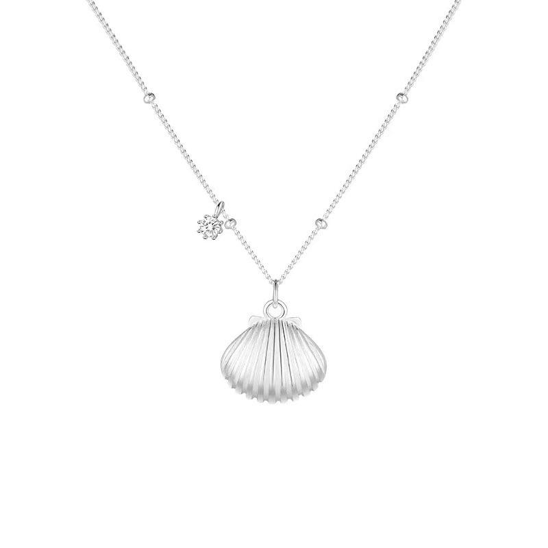 French shell necklace S925 sterling silver exquisite mini pendant Dongdaemun hot-selling collarbone chain