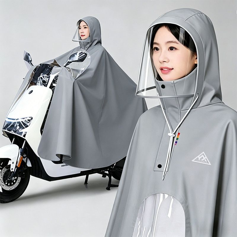 New Raincoat for Electric Bikes and Battery Bikes, Wholesale Adult Full-Body Heavy Thickened and Extended Motorcycle Rain Cape