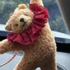 Ballet Bear Keychain Plush Hanging Ornament for Bags Keys Car Interior Pendant Decoration Daily Use Keyring Accessories