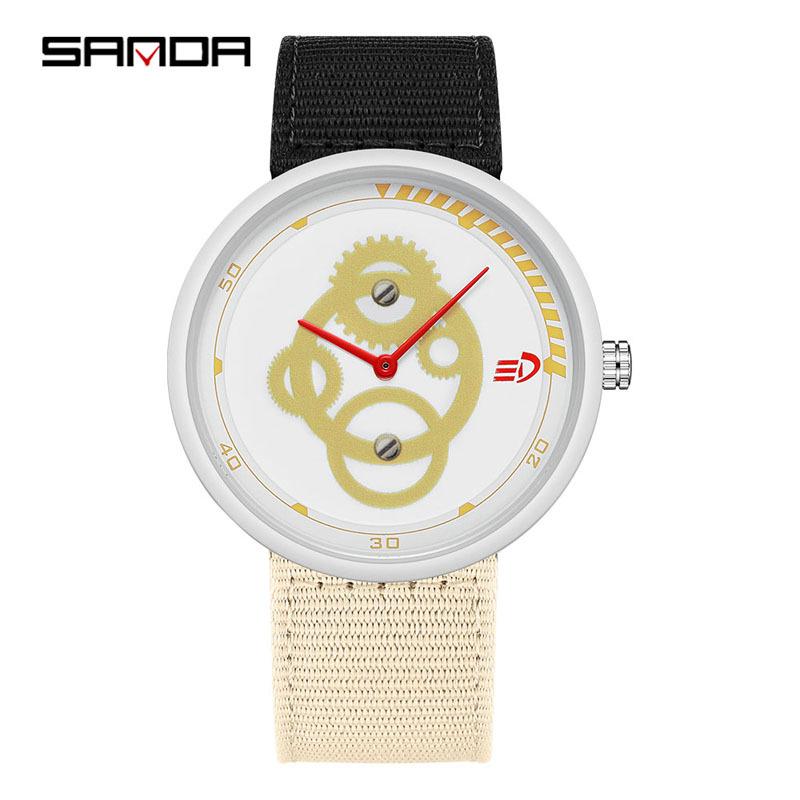 SANDA Waterproof Quartz Wristwatch - Simple, Lightweight, Versatile, Korean-Style for Students, Men, Women, and Children.