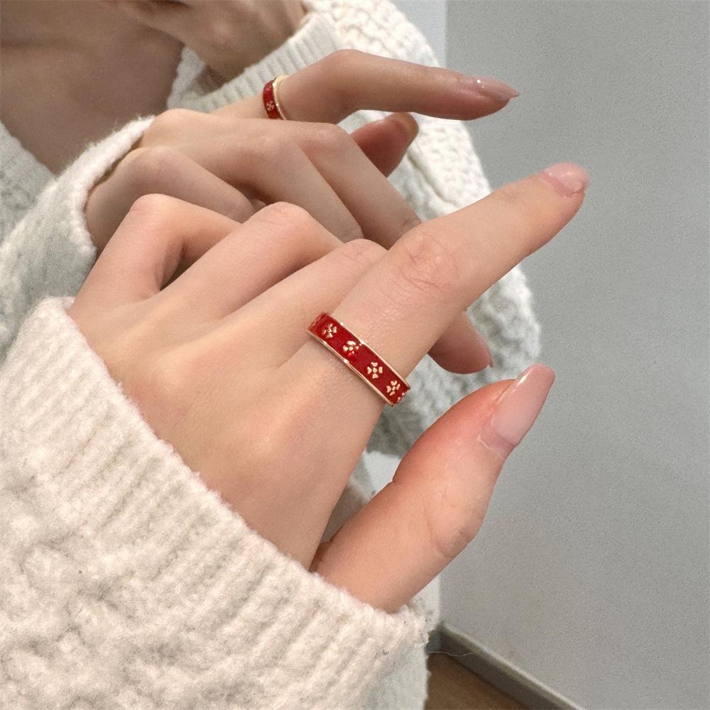Color Enamel Fritillary Butterfly Ring Women's Open Index Finger Ring New Products