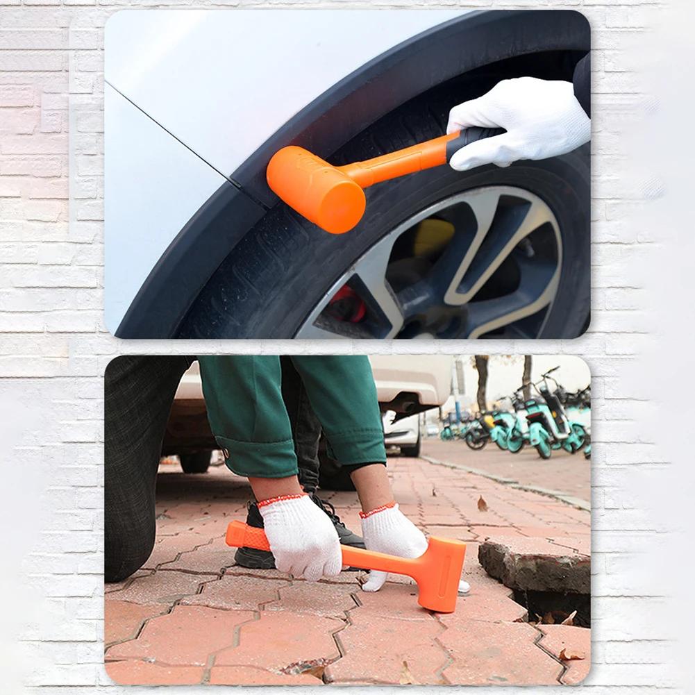 Comfortable Grip Hammer Dead Blow Hammer Used In Various Tasks Embedded Steel Shots Anti Slip Rubber Handle Tool