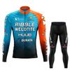 Mens Long Sleeve Cycling Jersey Set Thin Breathable Mountain Road Bike Outfit