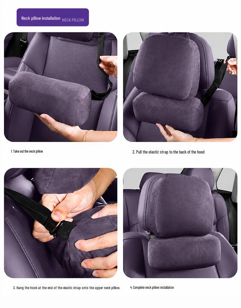 Leapmotor C10 Headrest and Lumbar Support Neck Pillow - Official Style Cushion for Car Interior