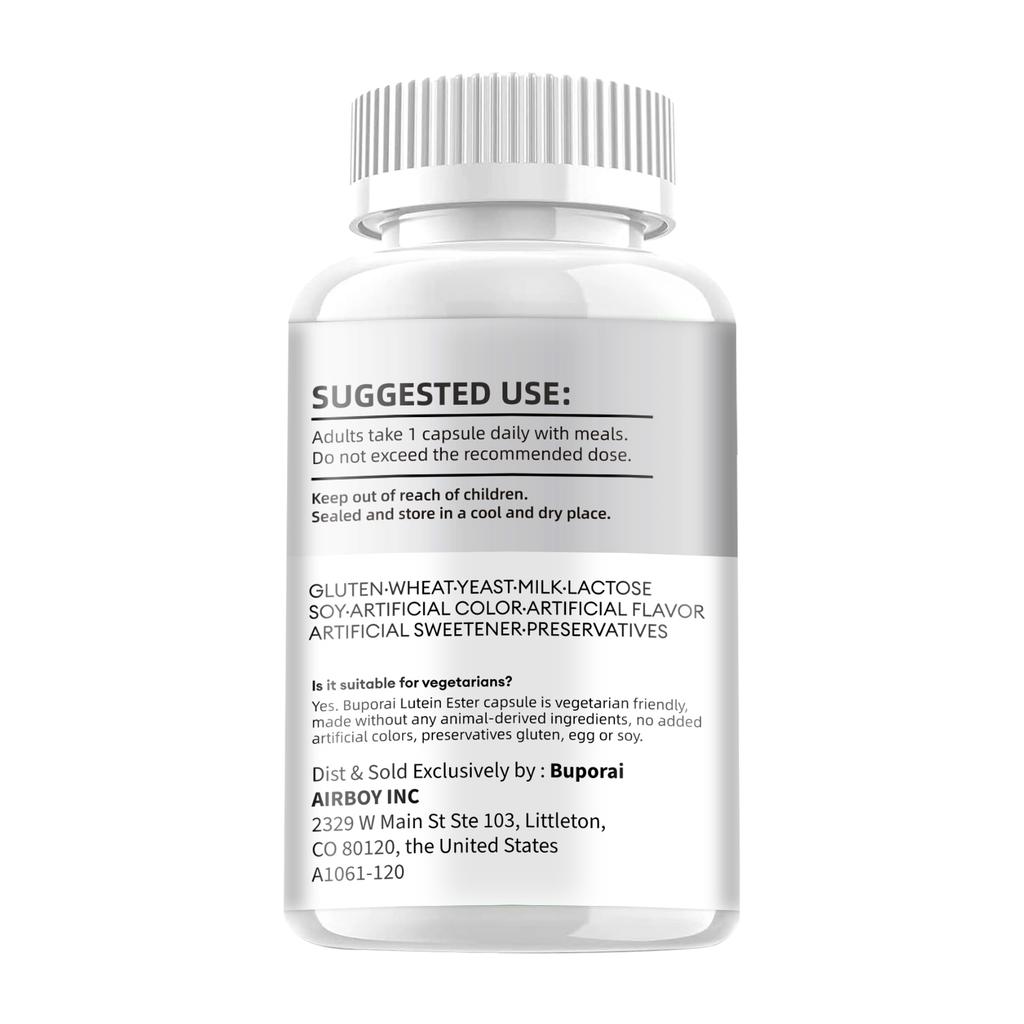 Buporai Blueberry Lutein Ester Capsules 120 Count — Eye Health, Vision Support, Antioxidant Support