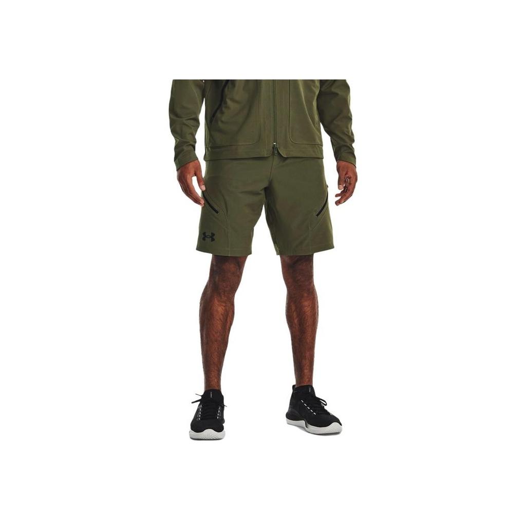 Under Armour Solid Color Elastic Training Shorts Men Bottoms Green 1374765-390
